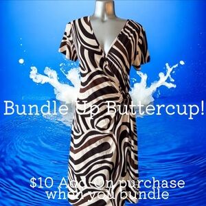 $10 Add- On ✅Zebra Print Wrap Midi Dress